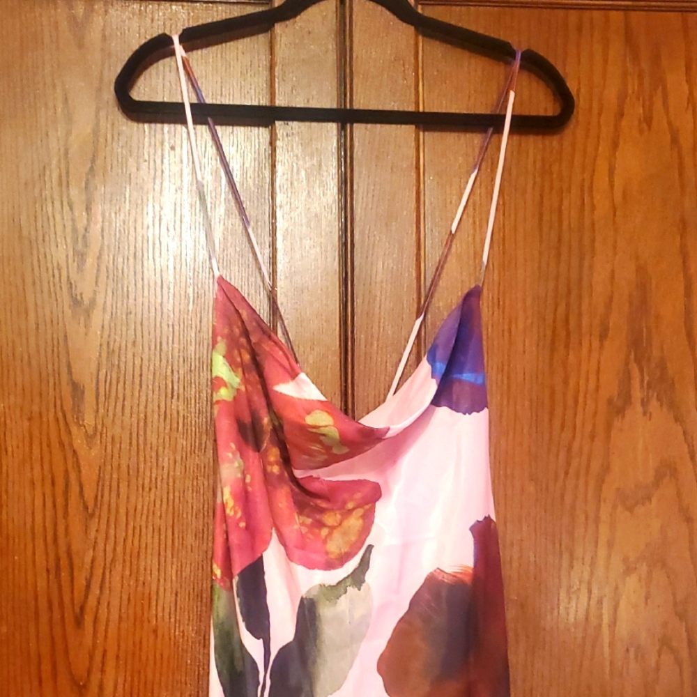 TOPSHOP SIZE 14 Floral Cowl Neck Camisole Top